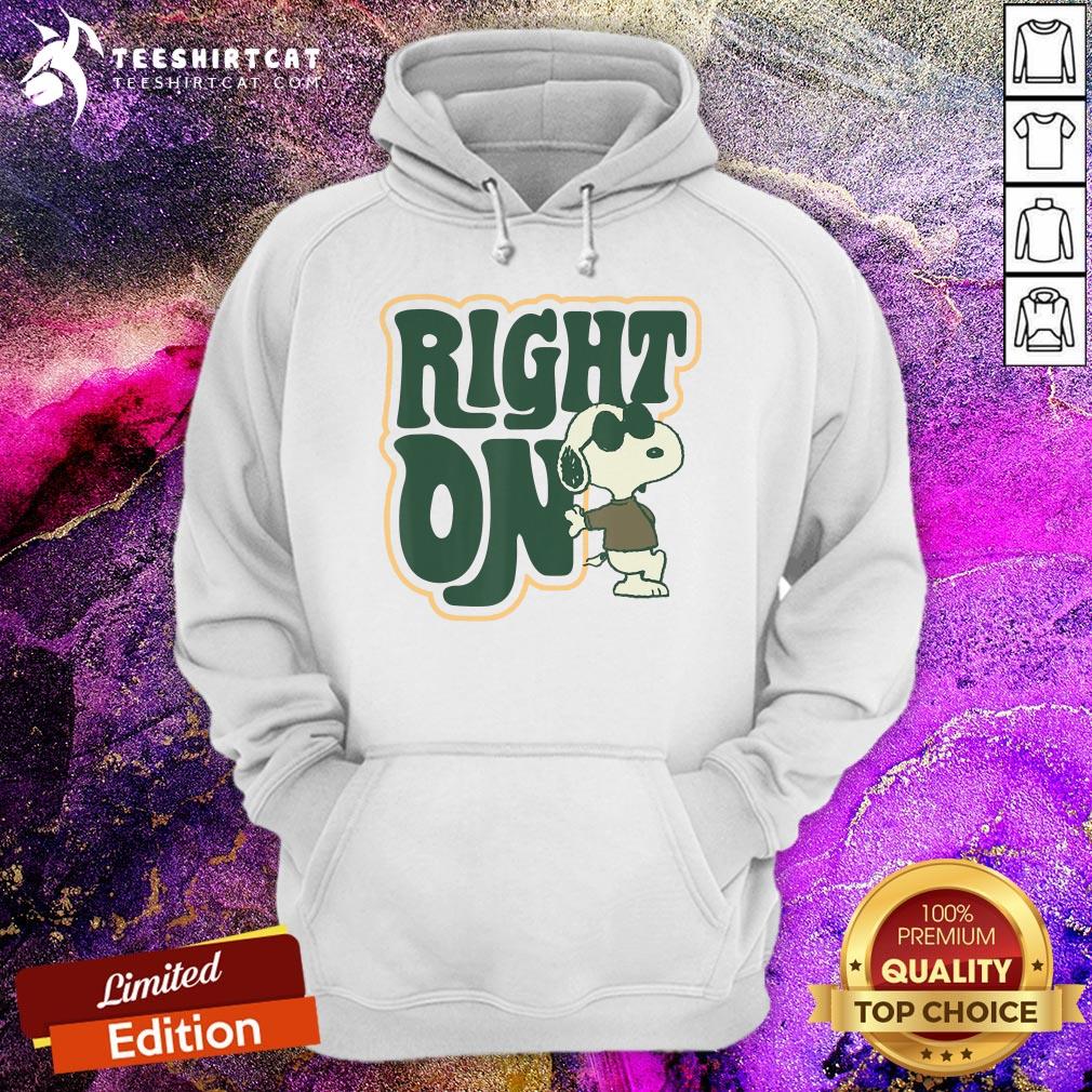 Peanuts Woodstock 50th Anniversary Right On Snoopy Shirt