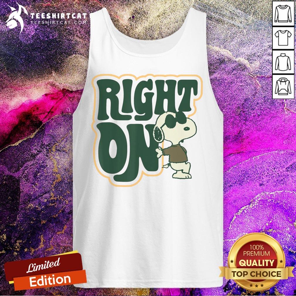 Peanuts Woodstock 50th Anniversary Right On Snoopy Shirt