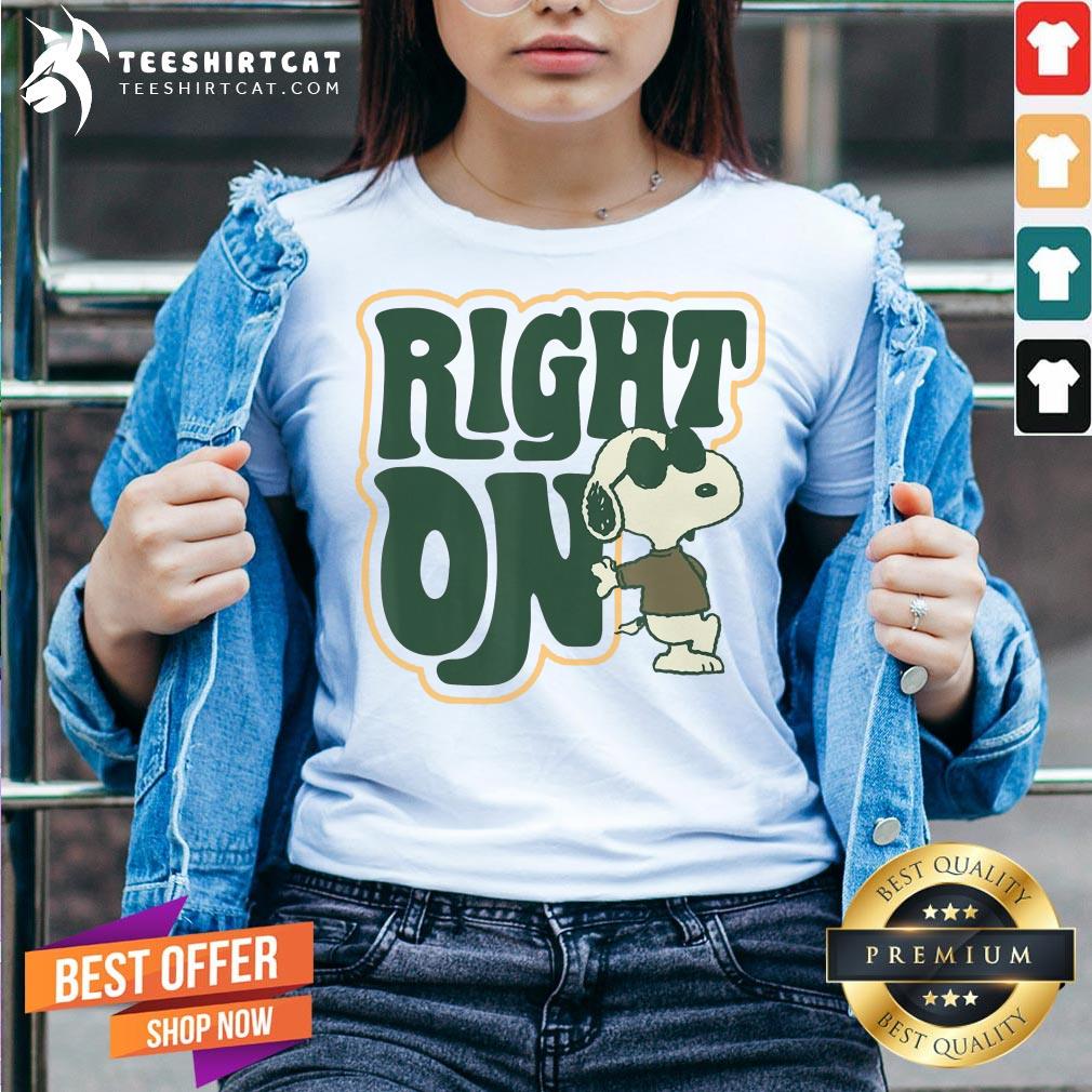 Peanuts Woodstock 50th Anniversary Right On Snoopy Shirt