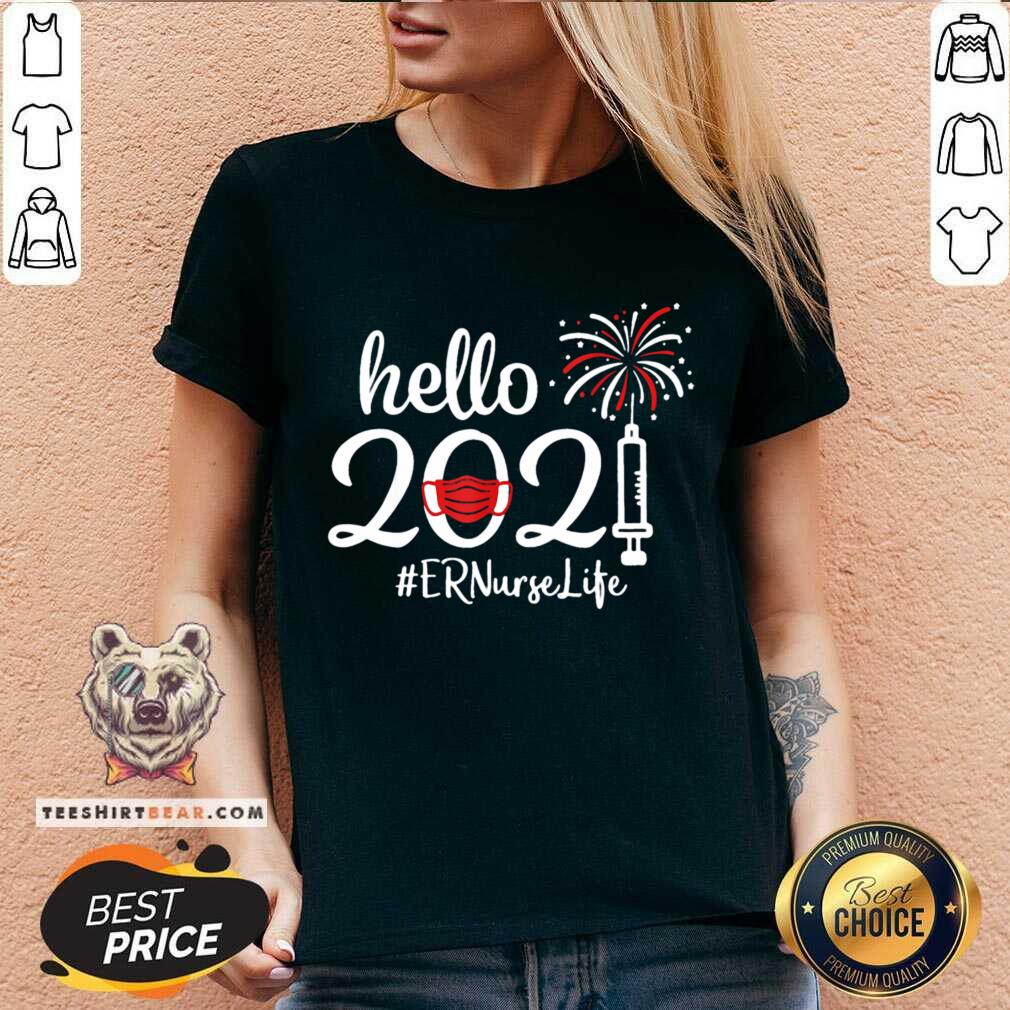 Perfect Hello 2021 ER Nurse Life Quarantine New Year Shirt