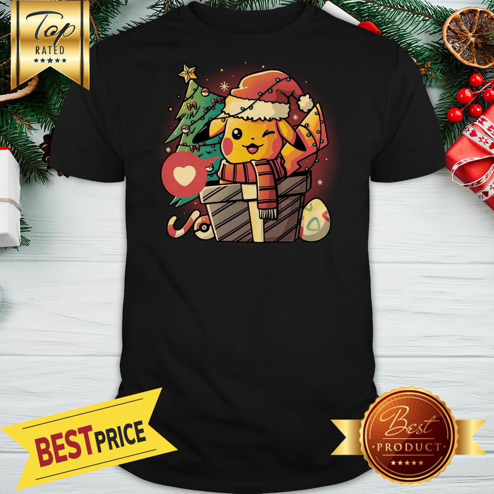 Pikachu Electric Merry Christmas Tree Gifts Shirt