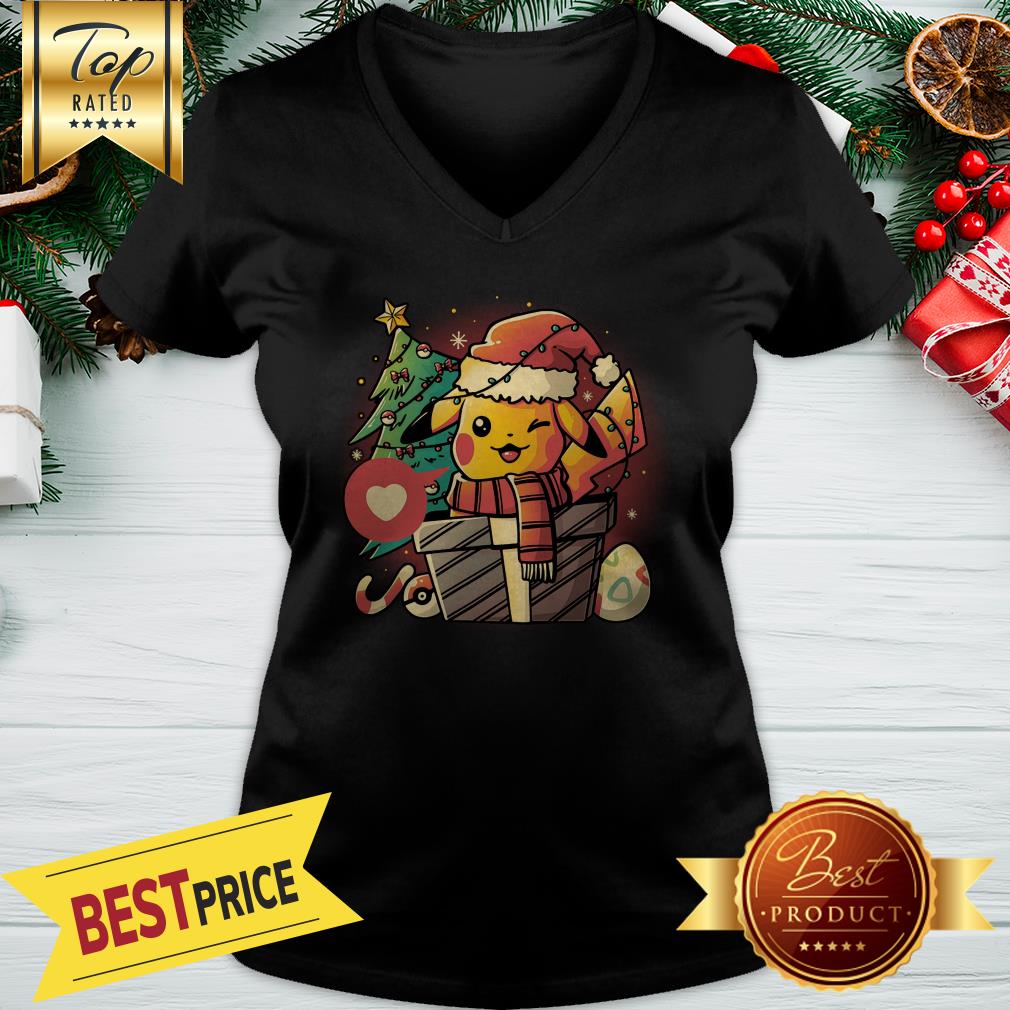Pikachu Electric Merry Christmas Tree Gifts Shirt