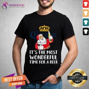 Original Santa Claus Drink Corona Extra It'S The Most Wonderful Time For A Beer Christmas Sweater Shirt