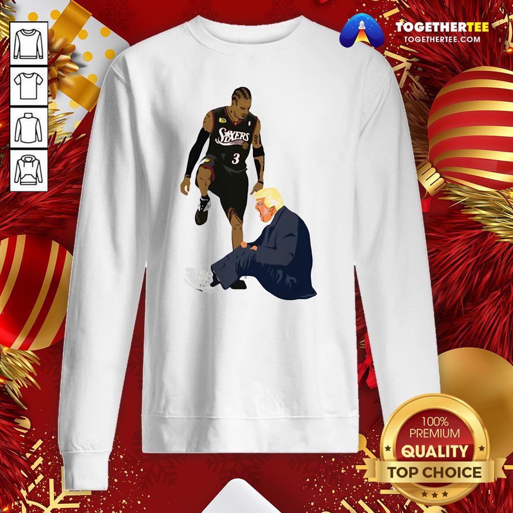 Premium Allen Iverson Steps Over Donald Trump Funny Shirt