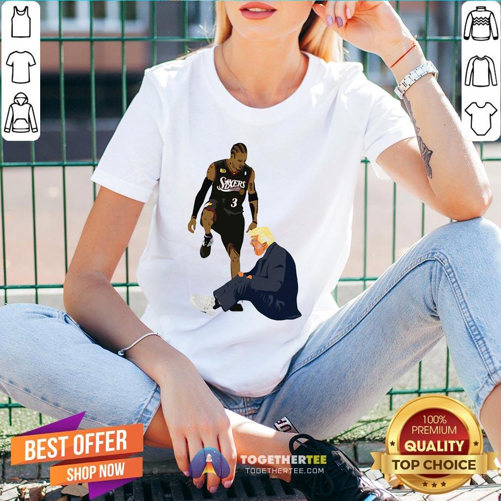 Premium Allen Iverson Steps Over Donald Trump Funny Shirt