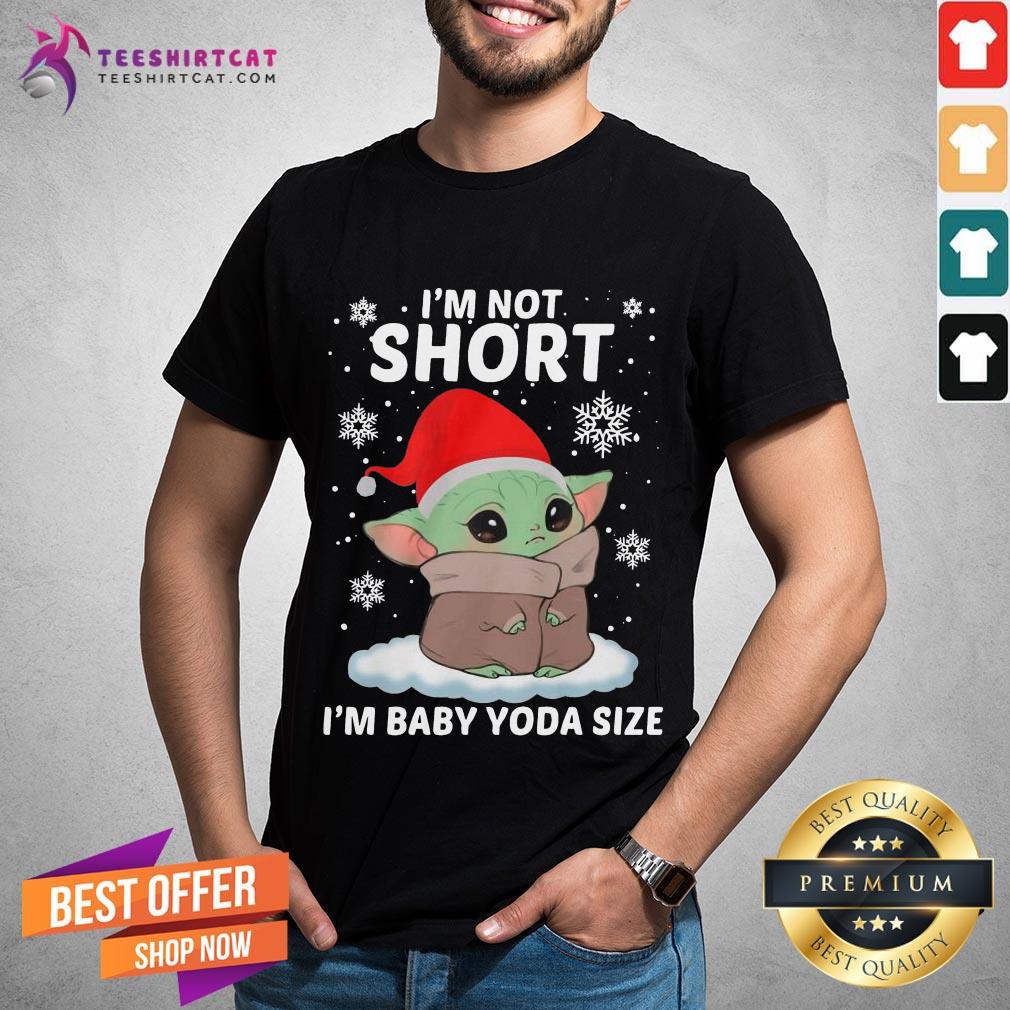 Premium I'm Short I'm Baby Yoda Size Santa Christmas Shirt