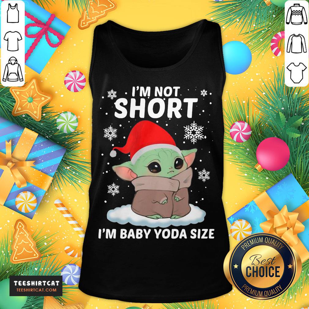 Premium I'm Short I'm Baby Yoda Size Santa Christmas Shirt