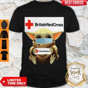 Top Baby Yoda Face Mask Hug British Red Cross Shirt