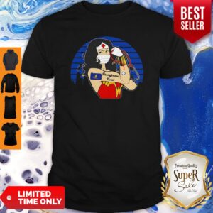 Top Vintage Wonder Woman Pennylane Nurse Stethoscope COVID-19 Shirt