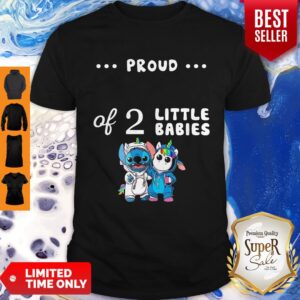 Baby Stitch And Unicorn Proud Of 2 Little Babies Shirts