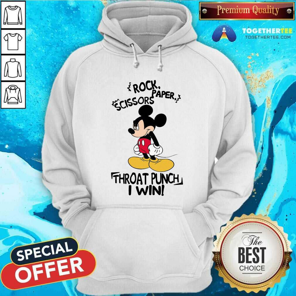 Rock Paper Scissors Throat Punch I Win Mickey Mouse Shirt