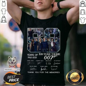 Perfect 59 Years Of No Time To Die 007 The Memories Signatures Shirt