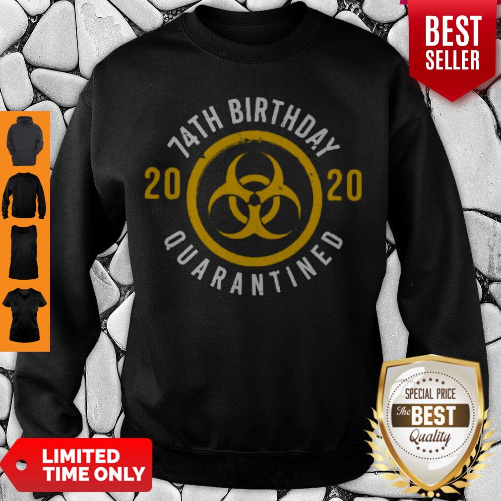 Biological Hazard 74th Birthday 2020 Quarantined Coronavirus Shirt