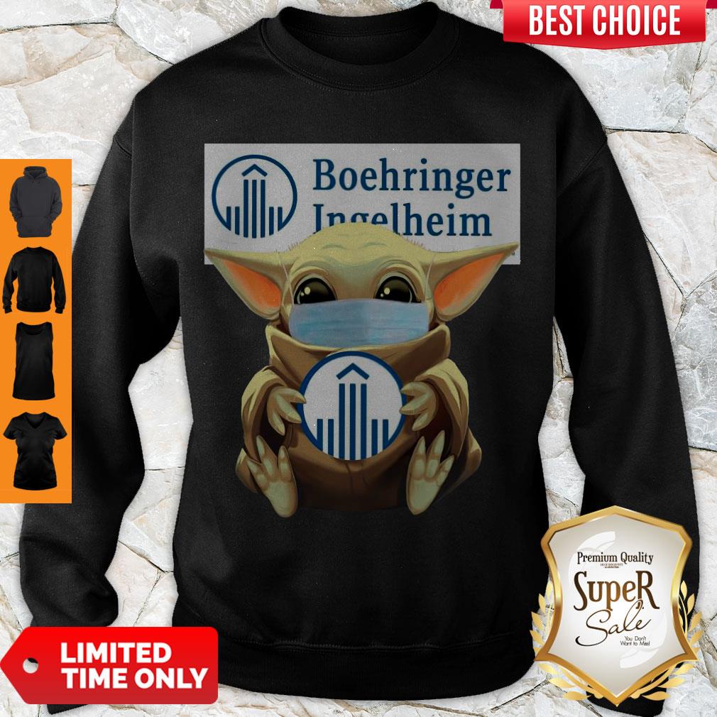 Top Baby Yoda Face Mask Hug Boehringer Ingelheim Shirt