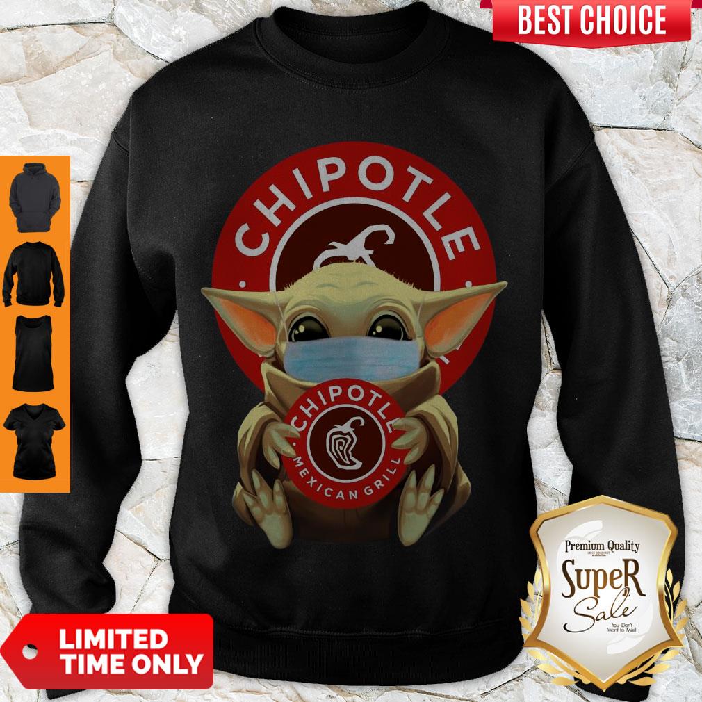 Awesome Baby Yoda Face Mask Hug Chipotle Mexican Grill Shirt