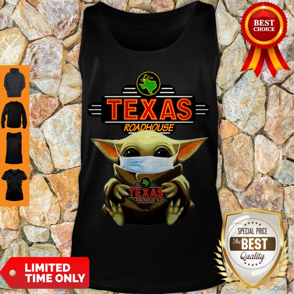 Official Baby Yoda Face Mask Hug Texas Roadhouse Shirt