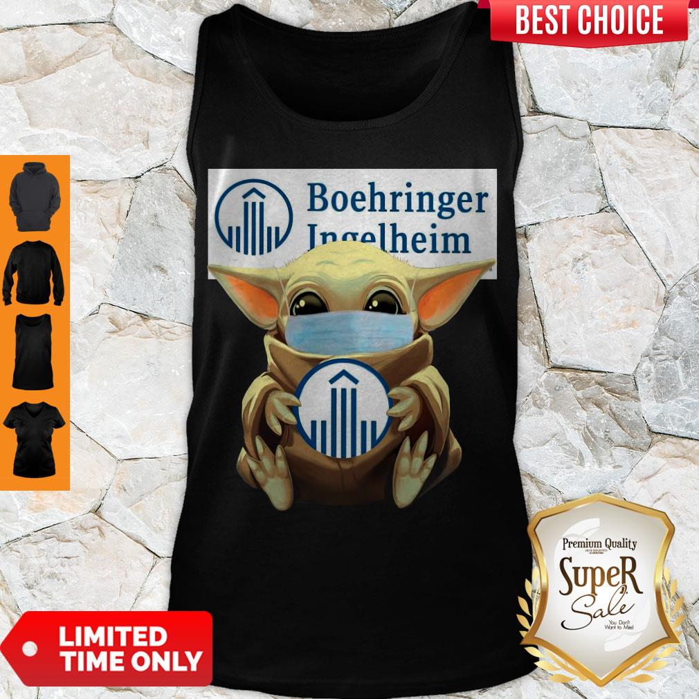 Top Baby Yoda Face Mask Hug Boehringer Ingelheim Shirt