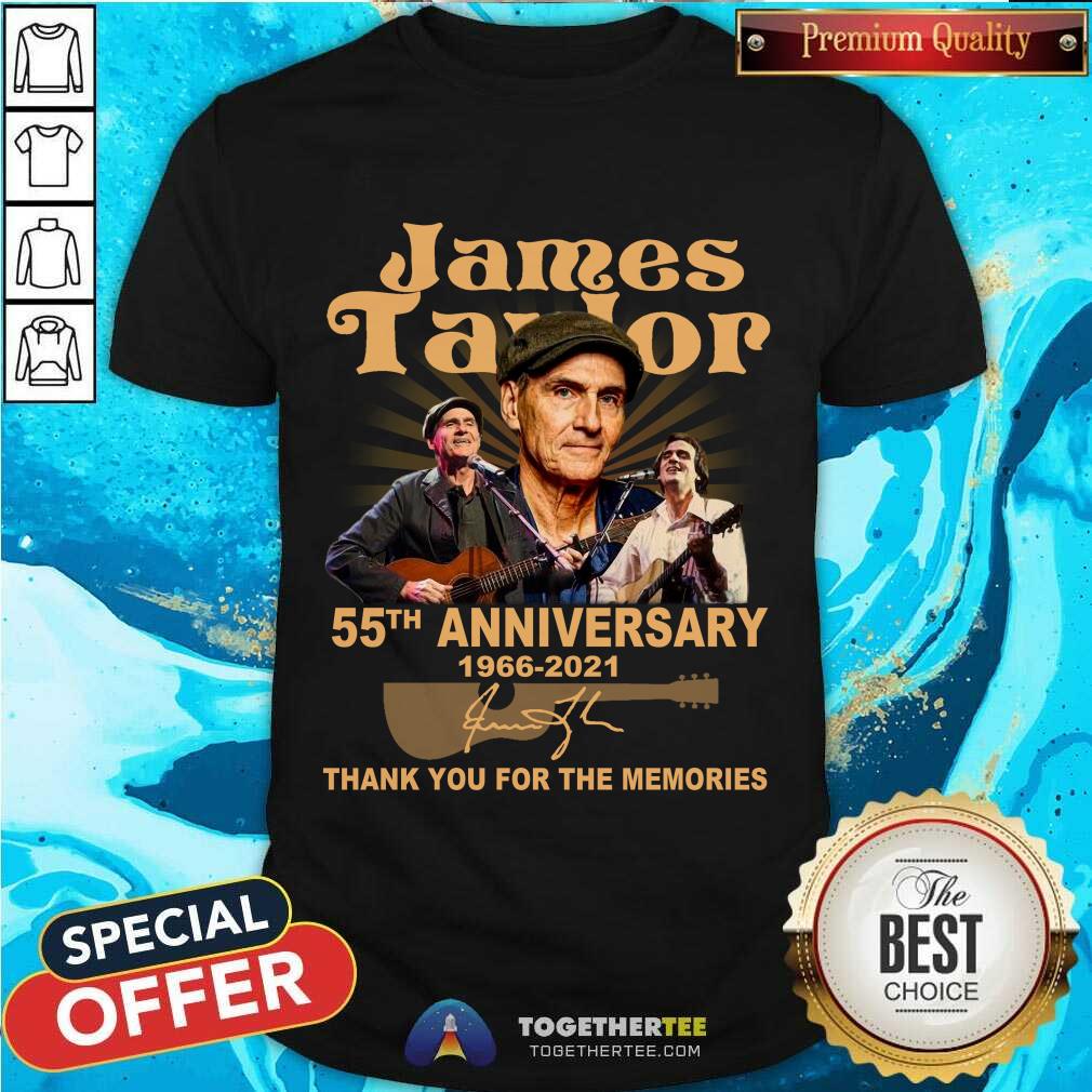 Top James Taylor 55th Anniversary Thank You For The Memories Signatures Shirt