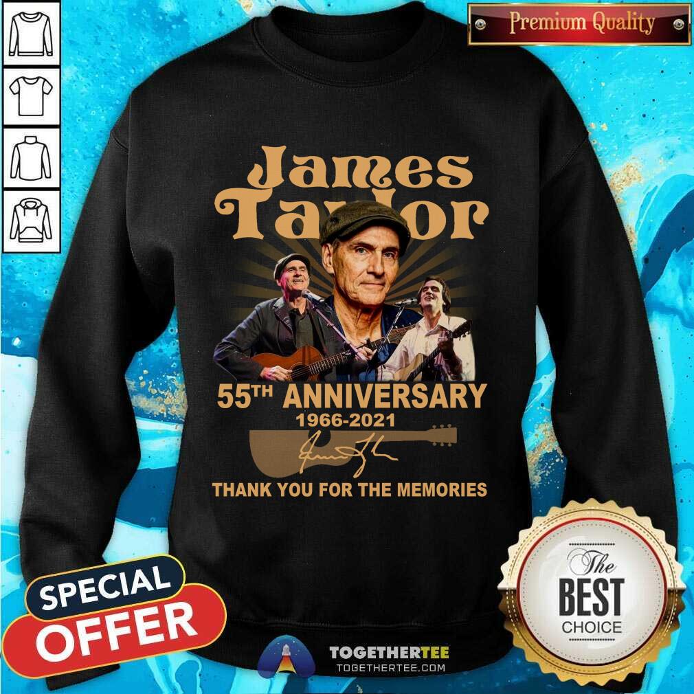 Top James Taylor 55th Anniversary Thank You For The Memories Signatures Shirt