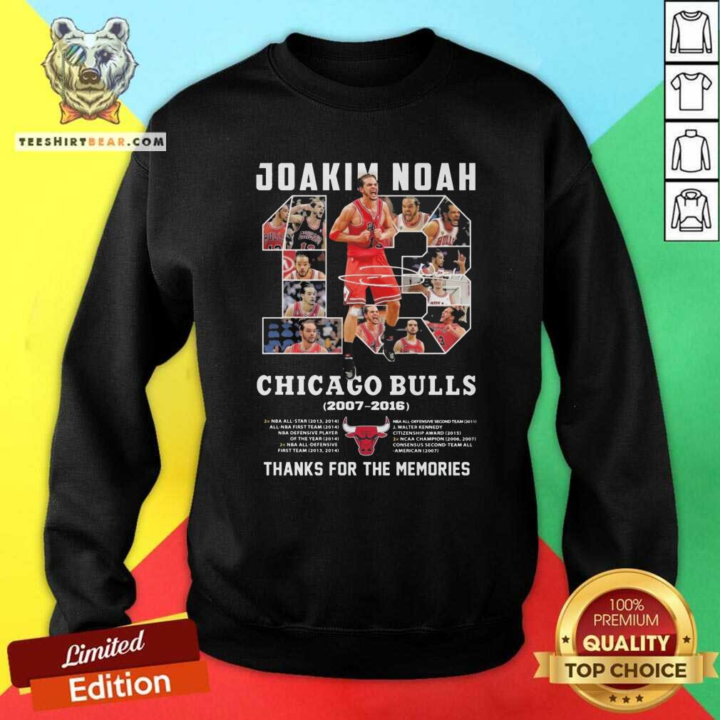 Top Joakim Noah Chicago Bulls 2007 2016 Signature Shirt