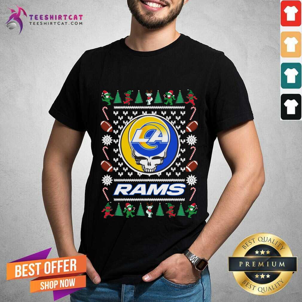 Top Los Angeles Rams Grateful Dead Ugly Christmas Sweater Shirt