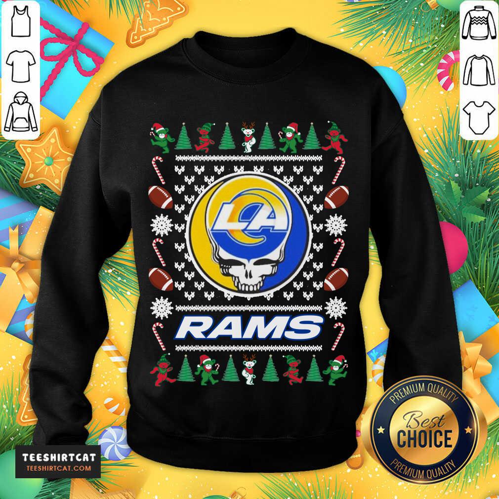 Top Los Angeles Rams Grateful Dead Ugly Christmas Sweater Shirt