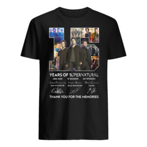 15 Years Of Supernatural Thank You For The Memories Signature Shirt