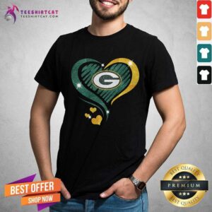 Premium Green Bay Packers Diamond Heart Shirt