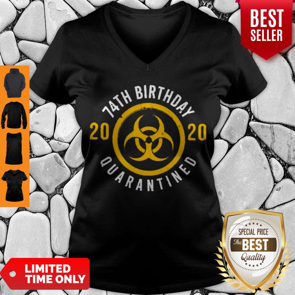 Biological Hazard 74th Birthday 2020 Quarantined Coronavirus Shirt