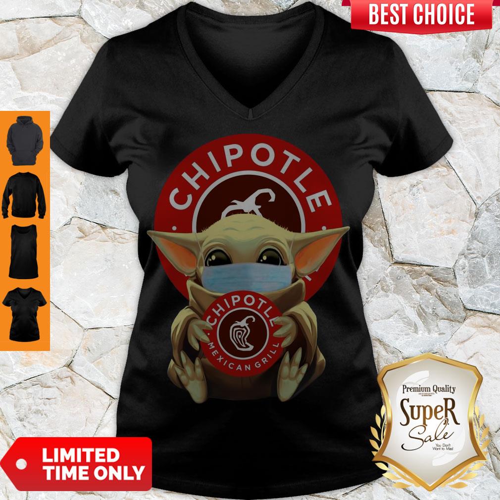 Awesome Baby Yoda Face Mask Hug Chipotle Mexican Grill Shirt