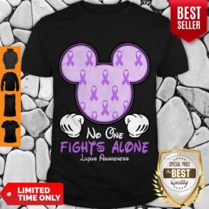 Top Disney Mickey Mouse No One Fights Alone Lupus Awareness Shirt