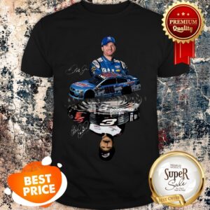 Dale Earnhardt Jr With Cars Reflection Water Mirror Signature Shirt