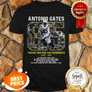 Thank You For The Memories 85 Antonio Gates 2003 2019 Shirt