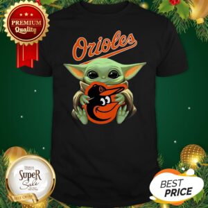 Baby Yoda Hug Baltimore Orioles Star Wars Mandalorian Shirt