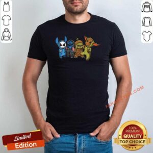 Funny Baby Yoda Groot And Stitch Friends 2021 Shirt