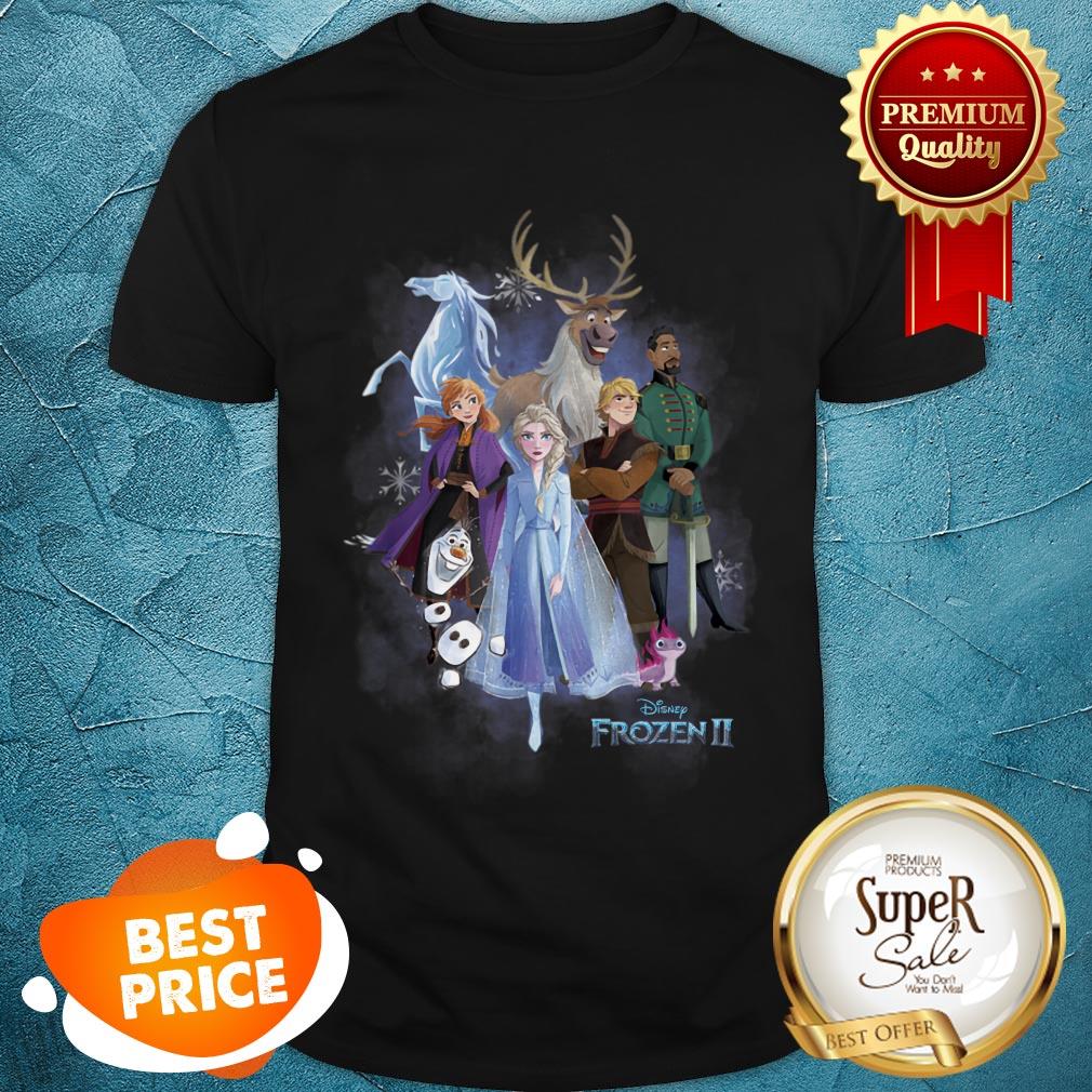 Nice Disney Frozen 2 Group Shot Walking Into Forest shirt