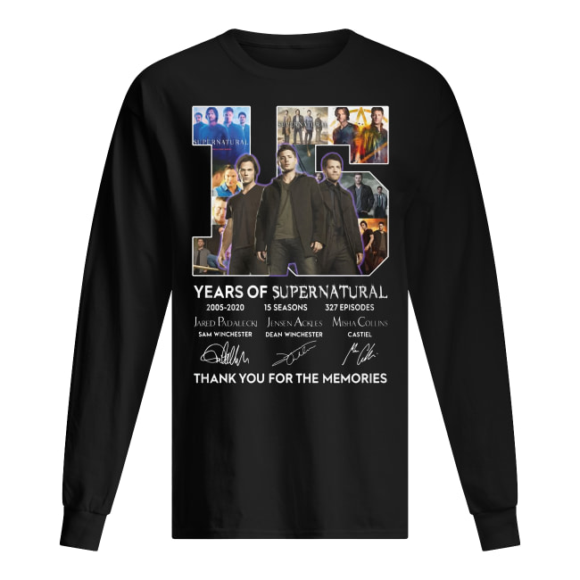 15 Years Of Supernatural Thank You For The Memories Signature Shirt