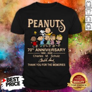 Peanuts 70th Anniversary 1950 2020 Signature Thank You For The Memories Shirt