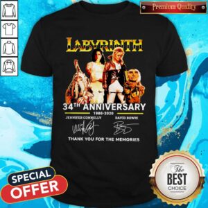 Labyrinth 34th Anniversary 1986 2020 Thank You For The Memories Signatures Shirt
