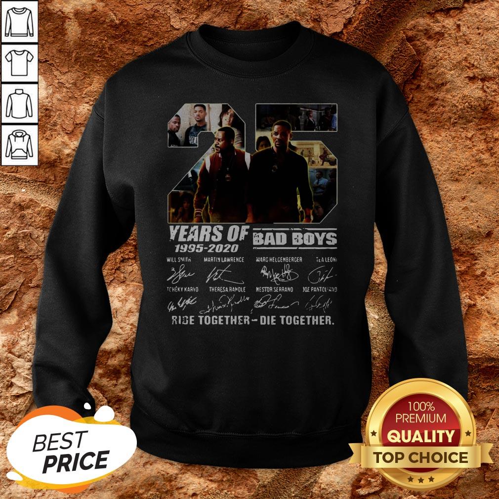 25 Years Of Bad Boys Ride Die Together Signatures Shirt