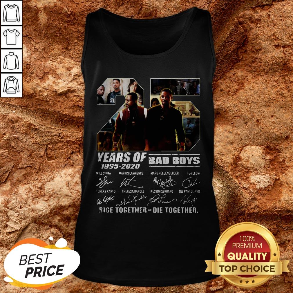 25 Years Of Bad Boys Ride Die Together Signatures Shirt