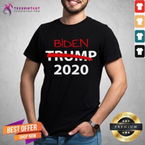 Happy Biden 2020 President Election Voting Anti Trump Crossed Shirt