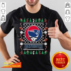 Original New England Patriots Grateful Dead Ugly Christmas Shirt