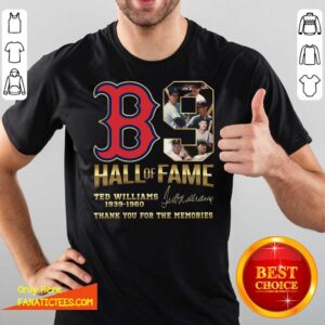 Hot B9 Hall Of Fame Ted Williams 1939-1960 Thank You For The Memories Signature Shirt