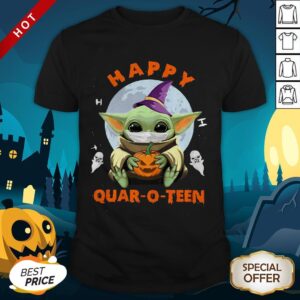 Cool Baby Yoda Hug Pumpkin Happy Quar O Teen Halloween Shirt