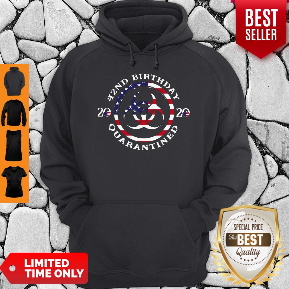 42nd Birthday 2020 Quarantined American Flag Shirt