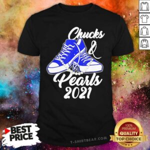 Envious Kamala Harris Vice President Chucks And Pearls Blue Converse 2021 Shirt