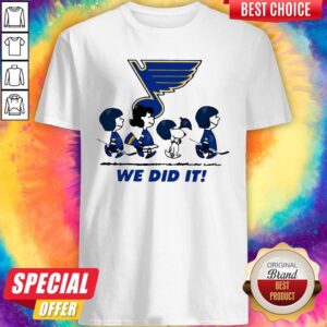 Good Peanuts St Louis Blues We Did It Shirt