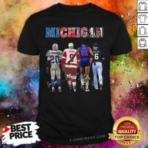 Good Michigan Sanoers Howe Bing And Kaline Signatures Shirt