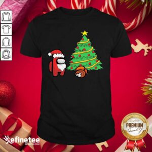 Official Among Us hat Santa And Tree Pine Merry Christmas Shirt